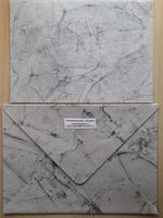 Natuurpapier batik enveloppen 16 X 22.8 cm grijs